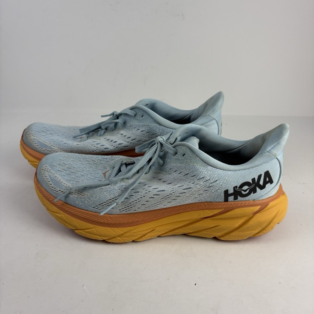 HOKA Clifton 8 Womens Shoes Size 9.5B Summer Song/Ice Flow - Picture 2 of 11